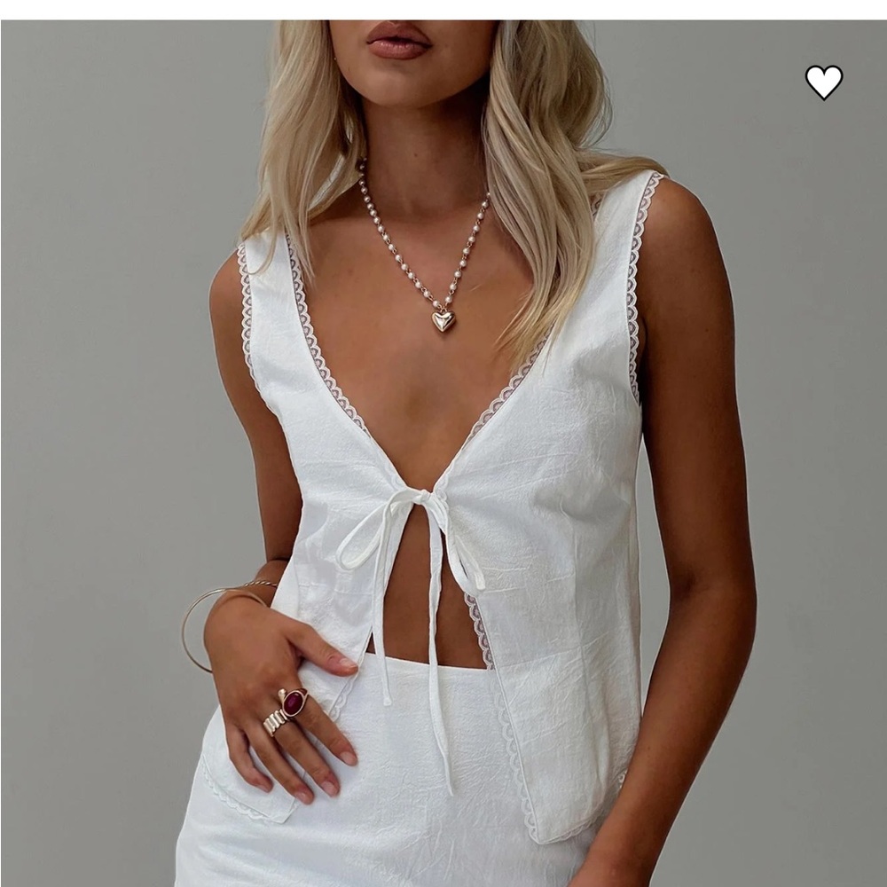 Princess Polly White Lace Trim Mini Dress